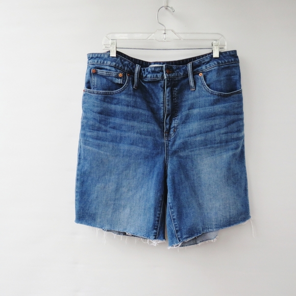 Madewell High Rise Denim Mid Length Shorts Size 33 - Picture 14 of 14